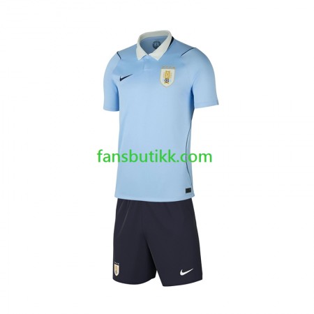 Fotballdrakt Uruguay Barn Hjemmetrøye World Cup 2026 Kortermet